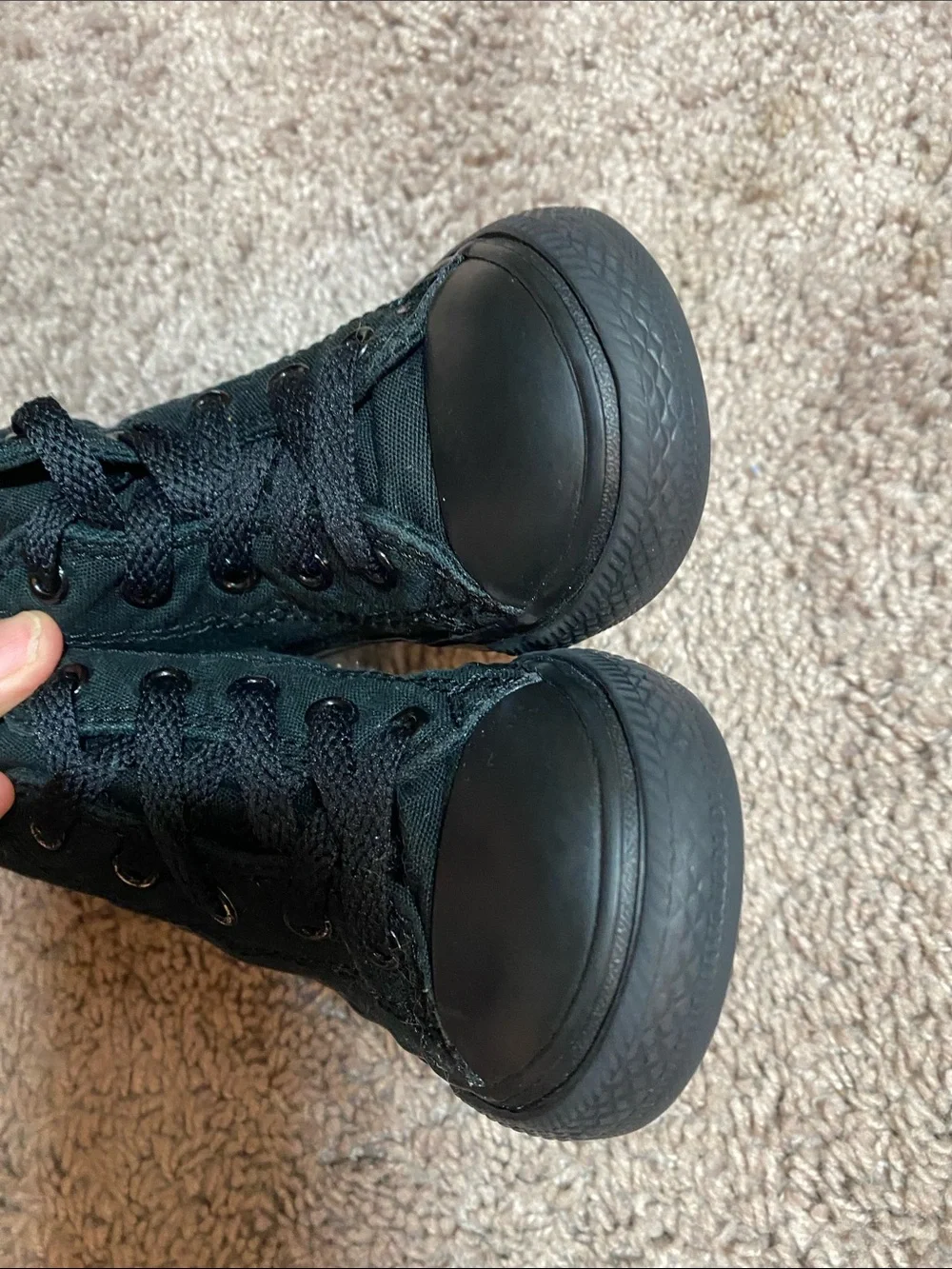 Converse Chuck Taylor Kids' Black on black High-Top Canvas Sneakers size 7